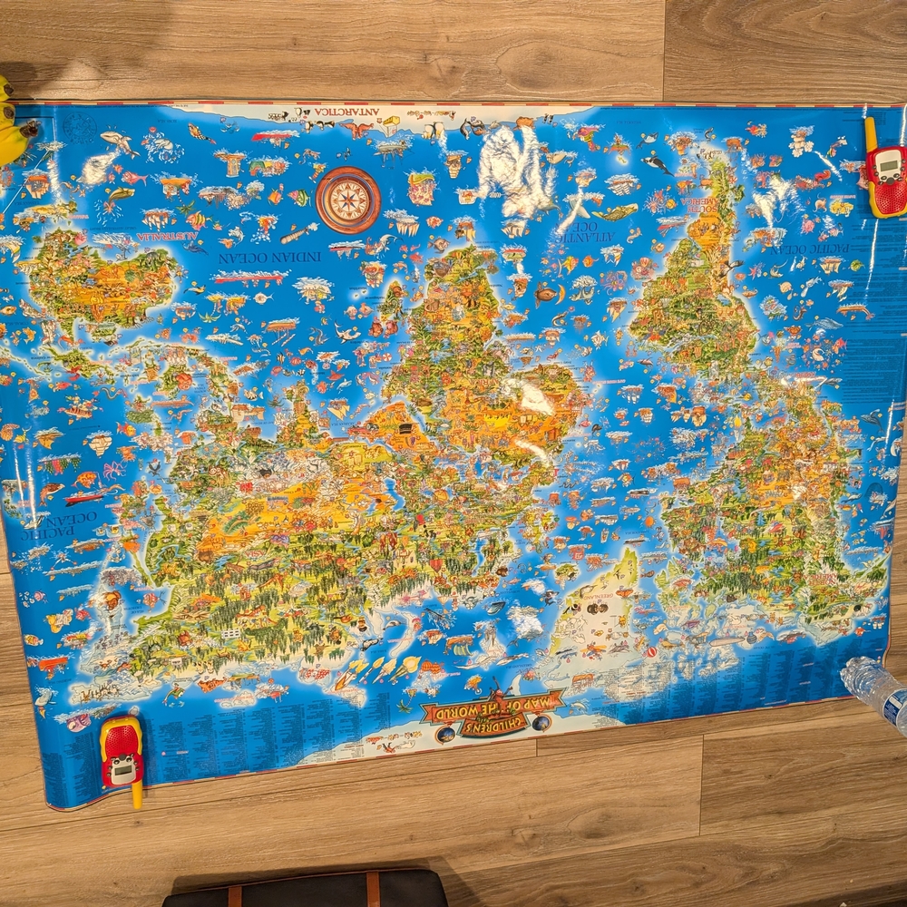 Vibrant Blue World Map Collection - Picture 3 of 4